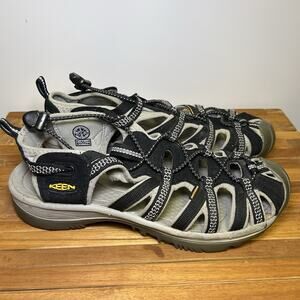 Keen Whisper 8.5 Women's Water Hiking Sandals Comfort Gray Black 1008448